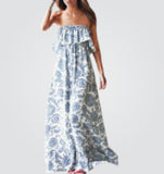 Strapless Boho Maxi Dress