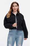 Cropped Black Denim Jacket