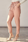 PU Belt Ankle Pants