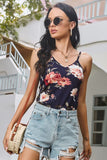 V Neck Floral Tank