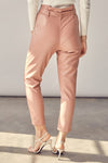 PU Belt Ankle Pants