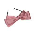 Satin Bow Headband - Pink