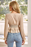 Bubble Sleeve Frilled Blouse