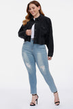 Cropped Black Denim Jacket