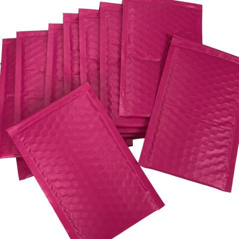 Bubble Mailers - Hot Pink 8" X 4"