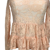 Forever 21 Peach Lace Top Small