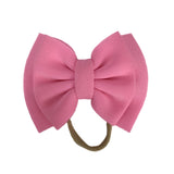 Pink Double Layer Puff Bow Headband