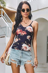 V Neck Floral Tank