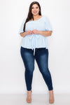 Plus Size Waist Tie Top