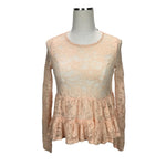 Forever 21 Peach Lace Top Small