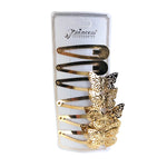 Butterfly Snap Clips - Gold Tone