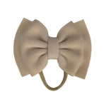 Tan Double Layer Puff Bow Headband