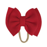 Red Double Layer Puff Bow Headband