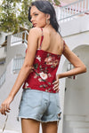 V Neck Floral Tank