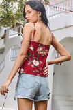 V Neck Floral Tank