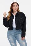 Cropped Black Denim Jacket