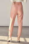 PU Belt Ankle Pants