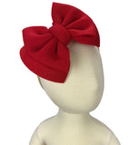 Red Double Layer Puff Bow Headband