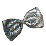 Sequin Bow - Silver