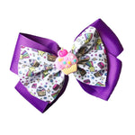 Birthday Cupcake Bow - Purple