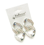 Chunky Chain Earrings - Silver Tone