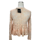 Forever 21 Peach Lace Top Small