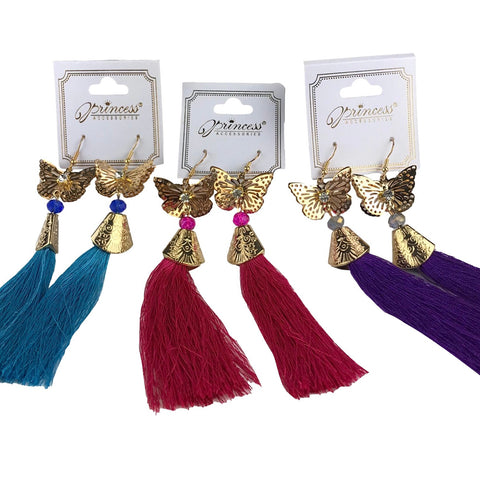 Butterfly Tassel Earrings