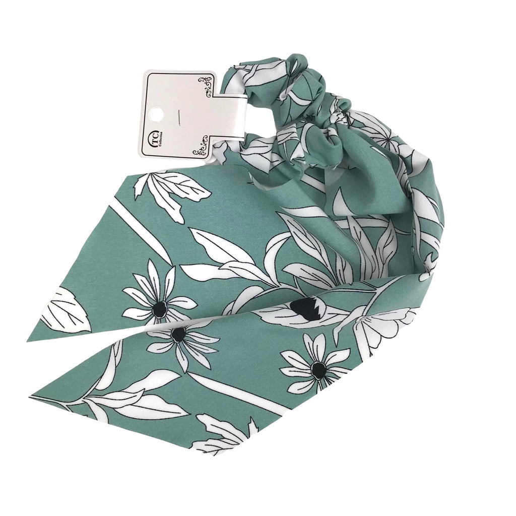 Sage Floral Print Scarf (3096596)