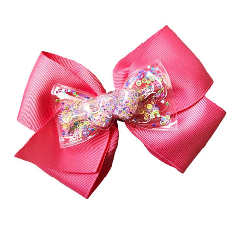 Heart Shaker Bow - Coral