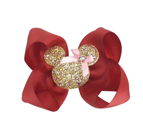 Minnie Mouse Hair Bow - Red