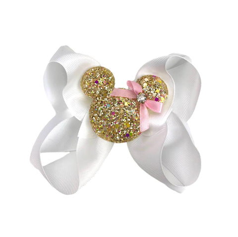 Minnie Mouse Hair Bow - White