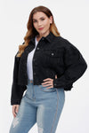 Cropped Black Denim Jacket