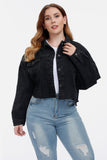 Cropped Black Denim Jacket