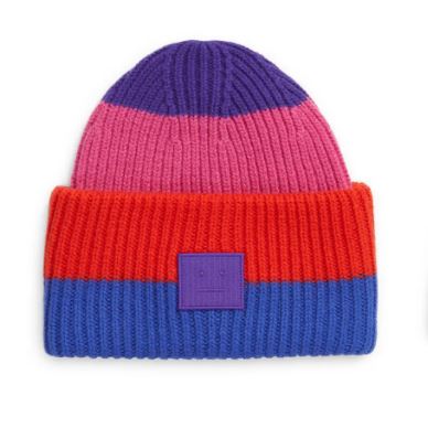 Acne Studios Beanie<br>Pansy Stripe Face</br>