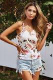 V Neck Floral Tank