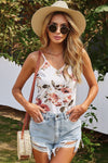 V Neck Floral Tank