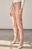 PU Belt Ankle Pants