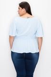 Plus Size Waist Tie Top